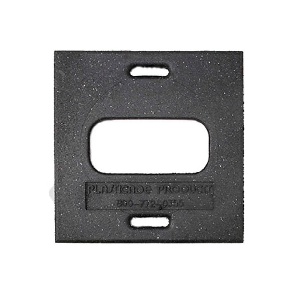 Plasticade Products 20 Lb. Recycled Rubber Base For Gemstone Vertical Panel, Barricade & Parking Signs, Black - 400-B-20R