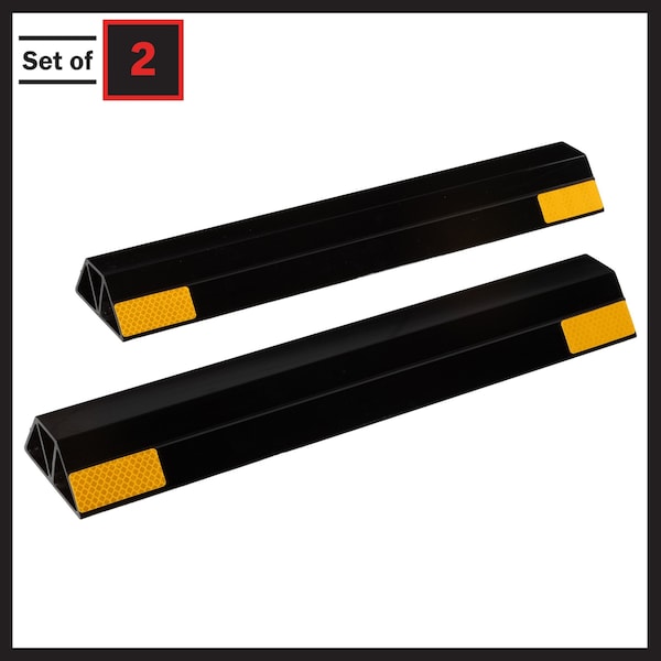 Stalwart Garage Parking Aid - 17.5in Peel and Stick Car Stopper 2-Pack - Car Accessories by, 2PK - 75-CAR2019