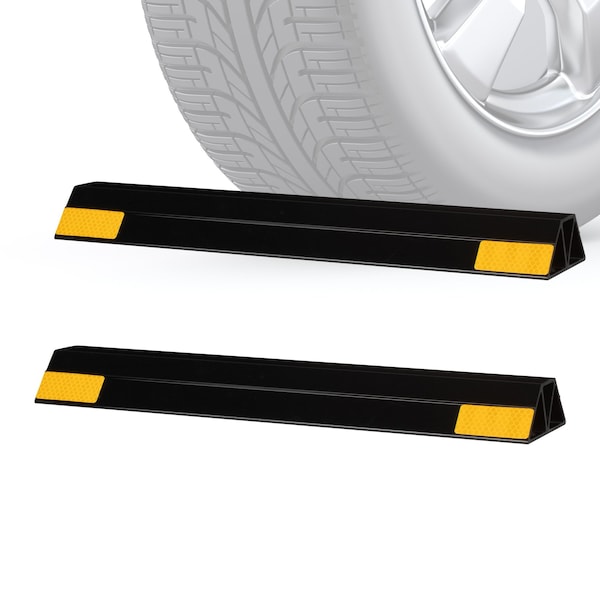 Stalwart Garage Parking Aid - 17.5in Peel and Stick Car Stopper 2-Pack - Car Accessories by, 2PK - 75-CAR2019