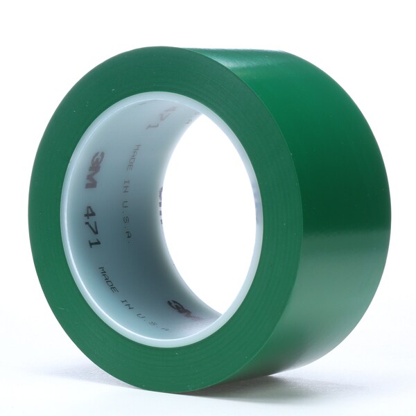 3M Vinyl Tape 471, Green, 2"x36 yd, PK24 - 471