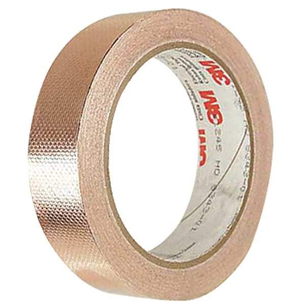 3M Foil Tape, 1/4 In. x 18 Yd., Copper, PK36 - 1245-1/4"X18YD