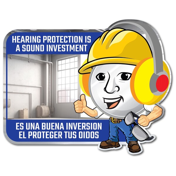 Se-Kure View 23'' W X 15'' H ''Hearing Protection Is A Sound Investment'' Bilingual Mirror - BSM305-M