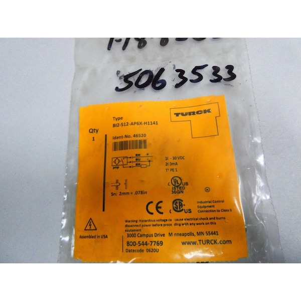 SENSOR DE PROXIMIDAD INDUCTIVO 200MA 10-30V-DC - BI2-S12-AP6X-H1141