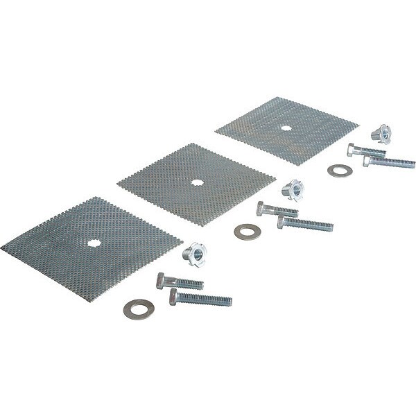 Zoro Select Speed Bump Glue Down Kit, Stainless Steel, Steel, 4 in Height, 9 in Length, Silver - SB-48-GDK
