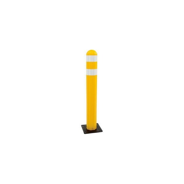 Justrite High-Density-Polyethylene, 42 in Height, 5.75 in Length, Yellow - 1734Y