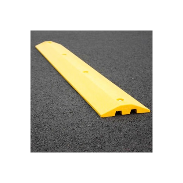 Plastics R Unique Yellow Speed Bump with Cable Protection & Hardware - 72in Long - 21072SBY