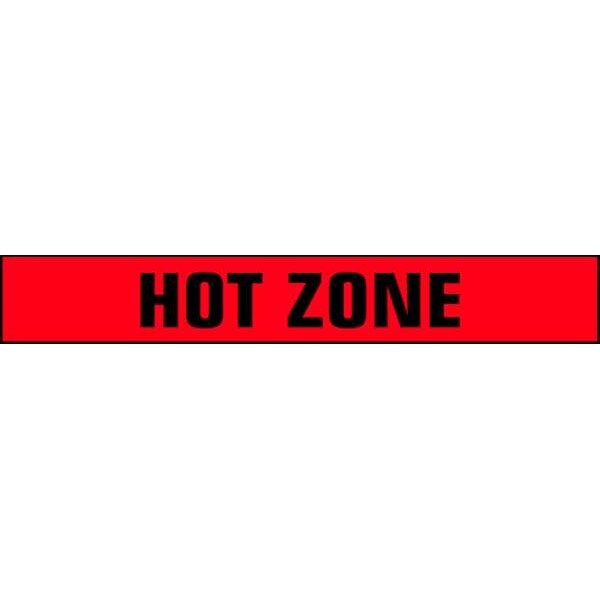 Zoro Select Barricade Tape w/Reel, Hot Zone, Yellow, 3 in Wide x 1,000 ft Length, Polyethylene, 4 mil - B3104R385-200