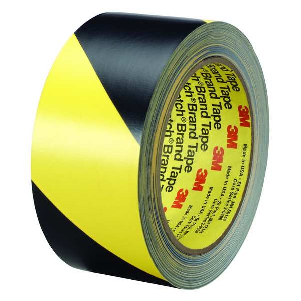 3M Marking Tape, Roll, 1In W, Black/Yellow - 5702
