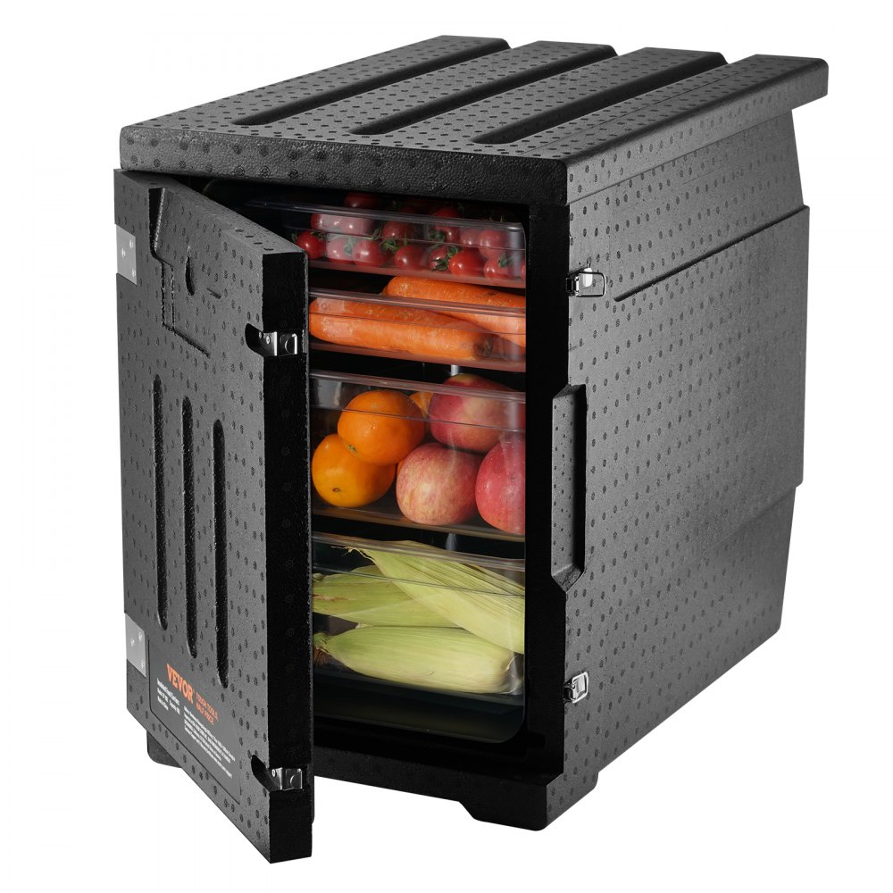VEVOR Insulated Food Pan Carrier, 82 Qt Hot Box for Catering, LLDPE Food Box Carrier with Double Buckles, Front Loading Food Warmer for Restaurant, Canteen, etc. - SPBWXHSEPP90LLAXYV0