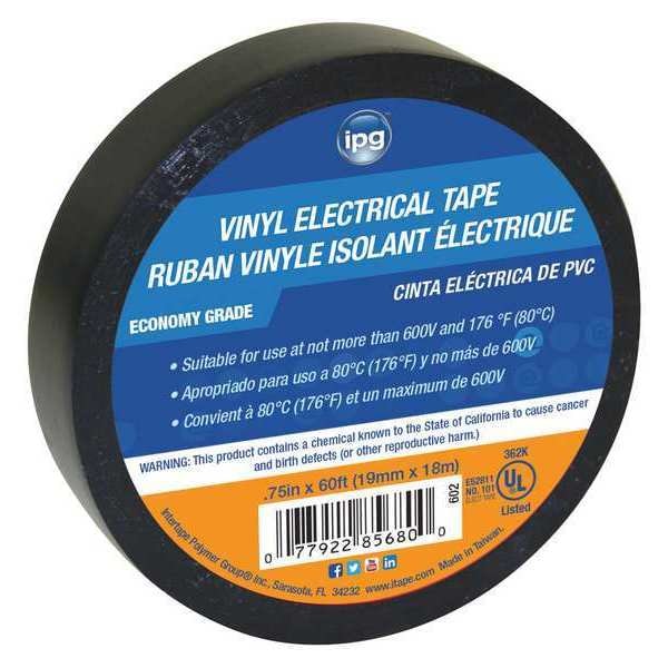 Intertape Intertape Vinyl Electrical Tape 6180 Black 3/4X60 Plan, Pk200 - 602