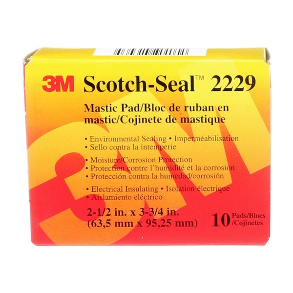 3M Mastic Tape, 125 mil, 2-1/2" x 3-3/4", PK40 - 2229-P-2-1/2X3-3/4IN