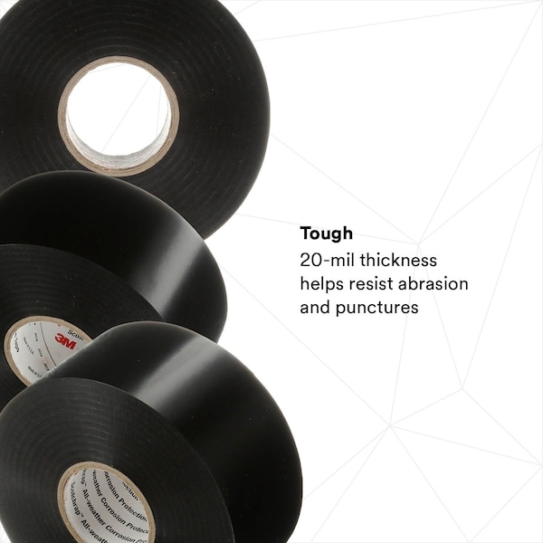 3M Electrical Tape, 20 mil, 4" x 100 ft., PK4 - 51-UNPRINTED-4X100FT