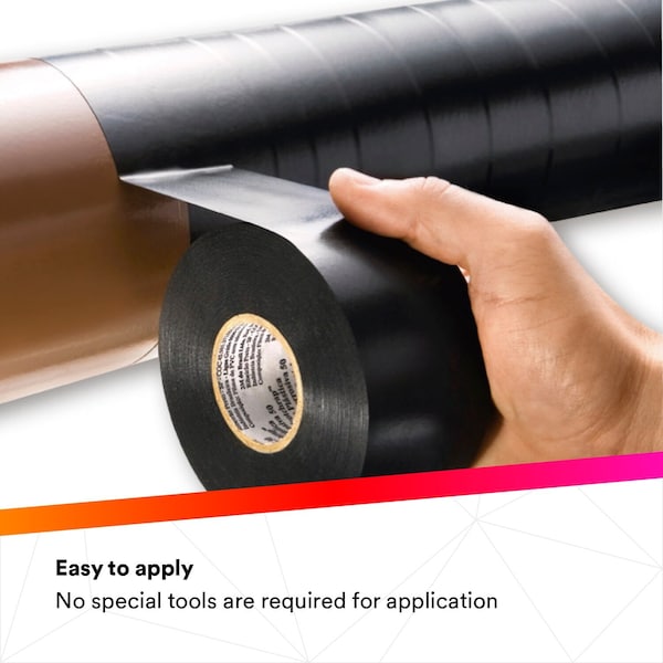 3M Electrical Tape, 20 mil, 4" x 100 ft., PK4 - 51-UNPRINTED-4X100FT