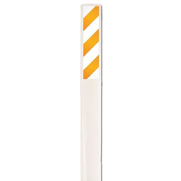 Zoro Select Flexible Marker Stake, Fbrgls, Org/Wht/Wht - FMK611WTORWT