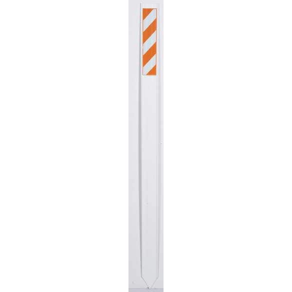 Zoro Select Flexible Marker Stake, Fbrgls, Org/Wht/Wht - FMK611WTORWT