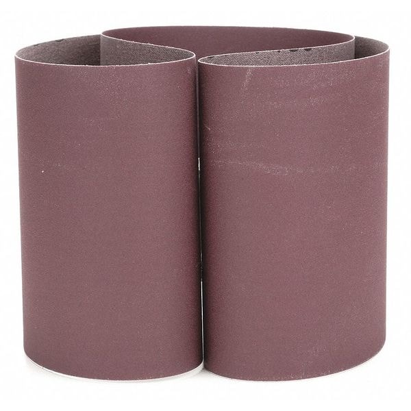 3M Sanding Belt, 6 in W, 48 in L, Coated, Aluminum Oxide, P180 Grit, Not Applicable, 341D, Brown - 7000118795