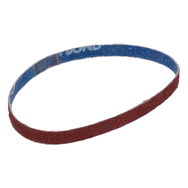 Zoro Select Sanding Belt, 3/8 in W, 13 in L, Coated, Zirconia Alumina, 60 Grit, Medium, Red - 78072775316
