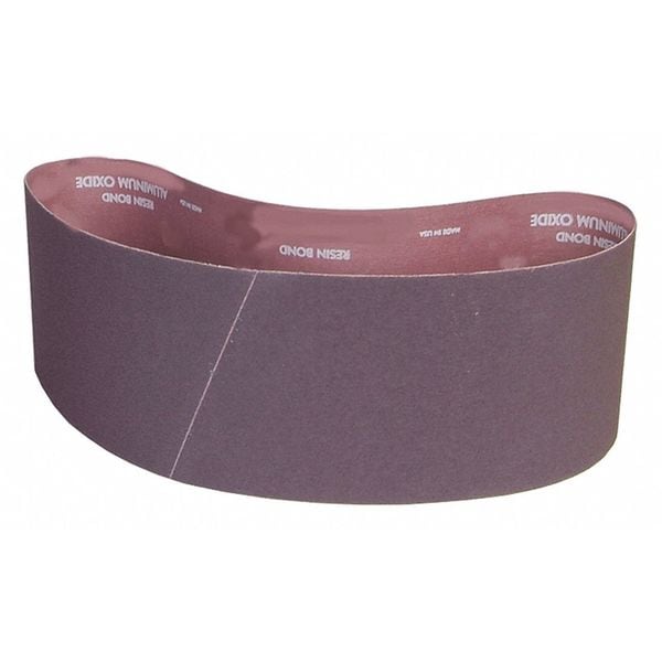 Norton Abrasives Sanding Belt, 6 in W, 48 in L, Coated, Aluminum Oxide, 80 Grit, Coarse, R228 Metalite, Brown - 78072722570