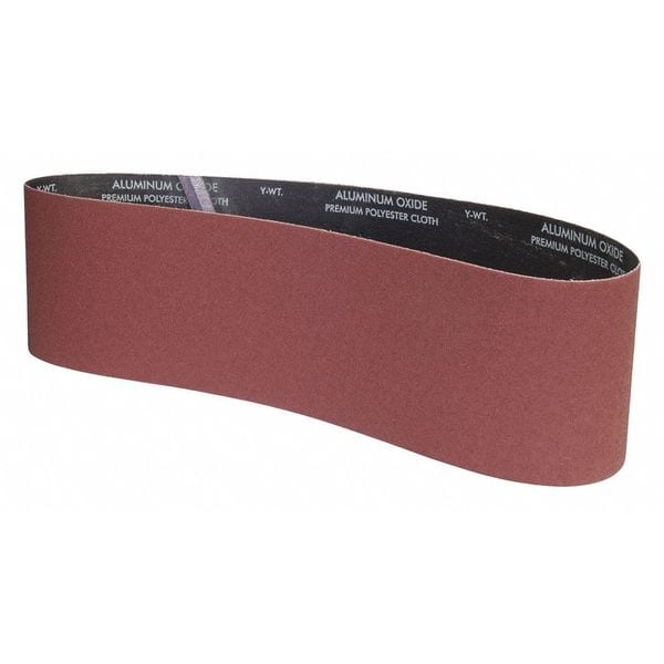 Zoro Select Sanding Belt, 6 in W, 48 in L, Coated, Aluminum Oxide, P120 Grit, Fine, XP0998W, Brown - 78072775314