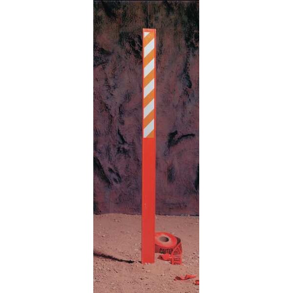 Zoro Select Reflective Marking Stake, Reinforced Polymer, Non-Reflective, 66 in Height, Orange - 96922
