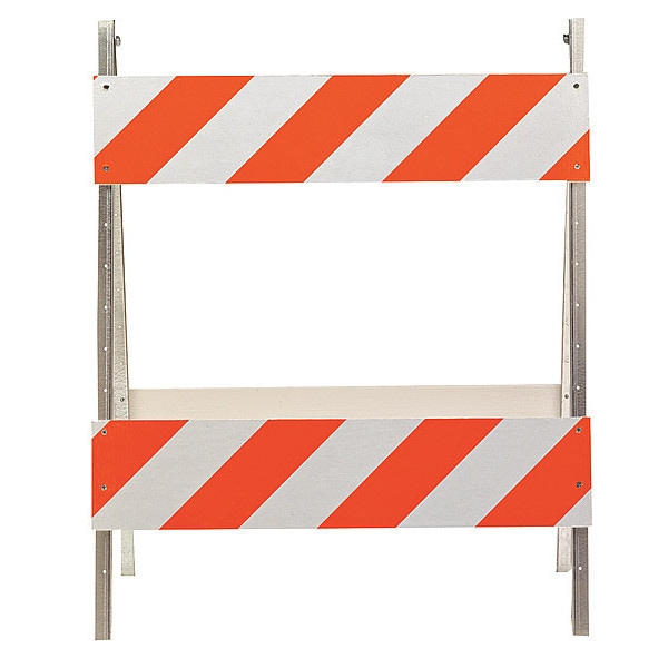 Zoro Select Type 2 Barricade, EGR Sheeting, Engineer, 41 in Height, 41 in Length, 15 lb, Orange/White - 97-03-002-36