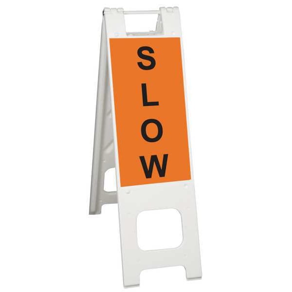 Zoro Select Barricade Sign, Plastic, Engineer, 45 in Height, 3 in Length, 11 lb, White - 150-WHLGK1133-OBEG