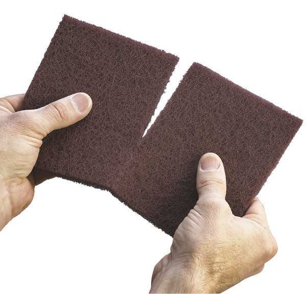 Norton Abrasives Sanding Hand Pad, Alum. Oxide, Maroon, VF - 66261084700