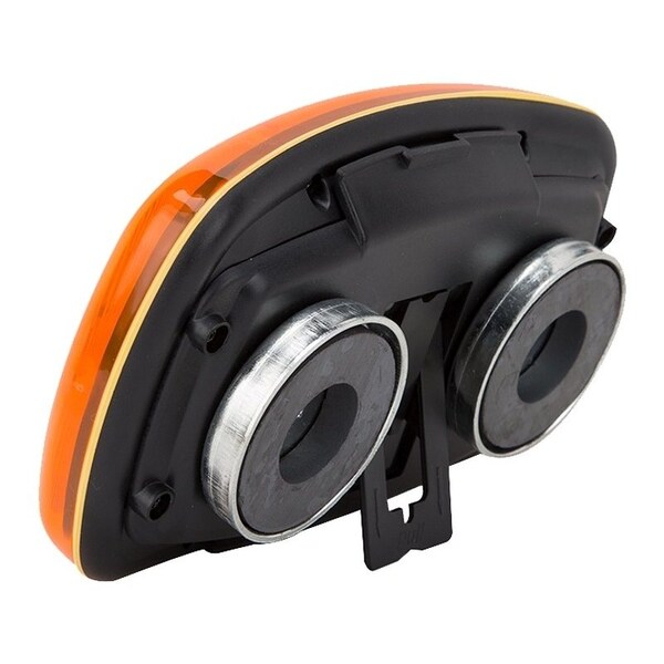 Powerzone LED Magnetic Emergency Light, Amber Reflector, ABS Reflector, 6-1/4 in W Reflector, 4 in H Reflector - 35705
