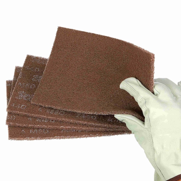 3M Scotch-Brite Heavy Duty Hand Pad 7440B 6 x 9 Aluminum Oxide MED Grit-40 Pads - 7000000715
