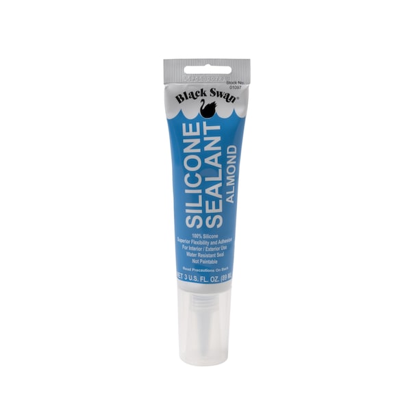 Black Swan Silicone Sealant - Almond 3 oz. tube - 01097