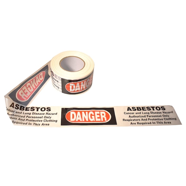 Cordova Barricade Tape, DANGER ASBESTOS, 2.0 Mil Thick, 12PK - T20315