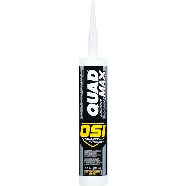 Osi QUAD MAX Sealant, Beige, -14 to 158 deg F, 9.5 oz Cartridge - 1869413