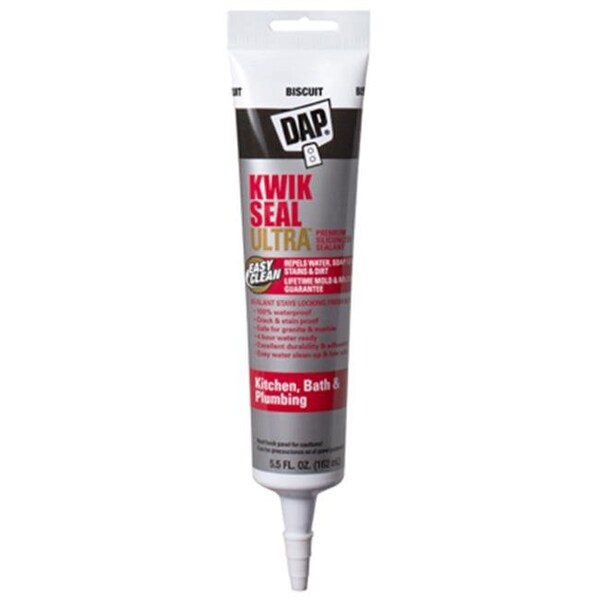 Dap Dap Inc 7079818916 5.5 oz. High Performance Premium Siliconized Kitchen & Bath Sealant; Biscuit - 205422