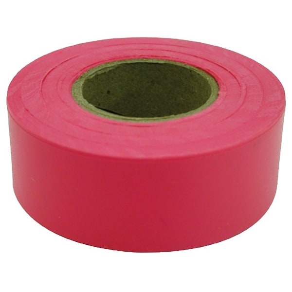 C.H. Hanson Flagging Tape, 150 ft L, 1316 in W, Fluorescent Red, PVC - 17002