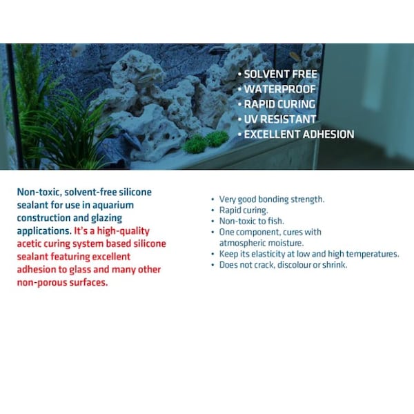 Krakenbond Krakenbond Aquarium Silicone, Non Toxic, %100 Silicone, 10.1 fl. oz, Clear - KR102YASS