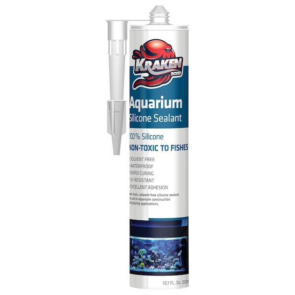 Krakenbond Krakenbond Aquarium Silicone, Non Toxic, %100 Silicone, 10.1 fl. oz, Clear - KR102YASS