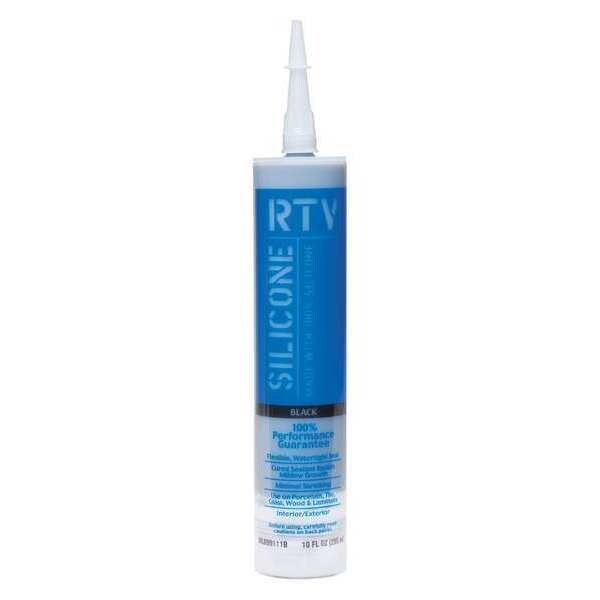 White Lightning Silicone Sealant, 10 oz, Cartridge, Black, Silicone Base - WL099111B