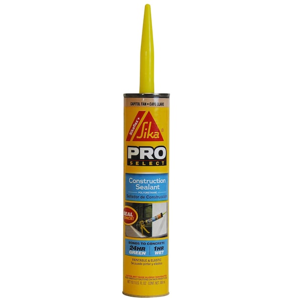 Sikaflex Sika Pro Select Capitol Tan Polyurethane Construction Caulk Sealant 10.1 oz - 515311