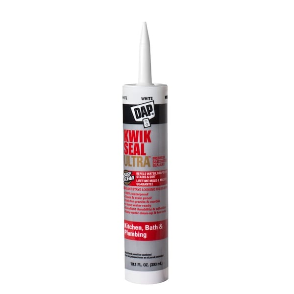 Dap 10.1 fl oz, Tube, White, Siliconized acrylic Base - 7079818897