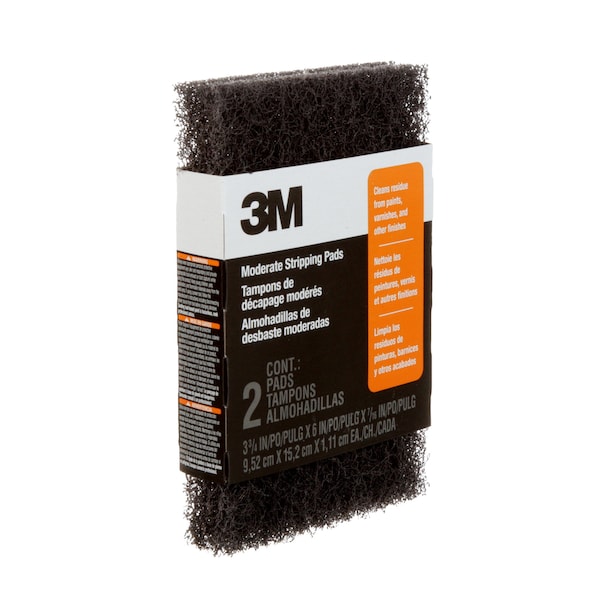 3M Heavy Duty Stripping Pads, 3 3/4 in x 6 in x 7/16 in, 12PK - 10112NA