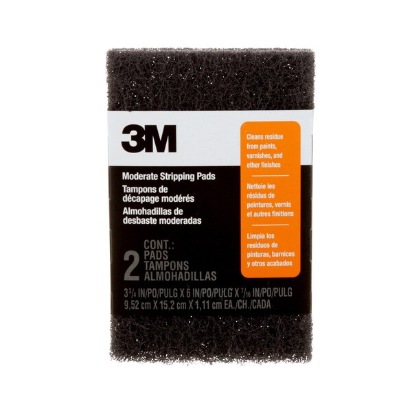 3M Heavy Duty Stripping Pads, 3 3/4 in x 6 in x 7/16 in, 12PK - 10112NA
