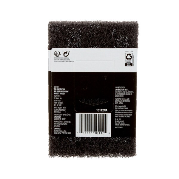 3M Heavy Duty Stripping Pads, 3 3/4 in x 6 in x 7/16 in, 12PK - 10112NA