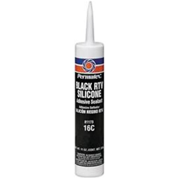 Permtx-Lockt 81173 Black Silicone Adhesive Sealant, 12.9 Oz. - P13-81173