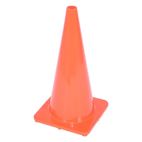 Vestil Standard Duty Traffic Cone, PVC, 27.5 in Height, 14 Length, 5, Orange - TC-28-SD