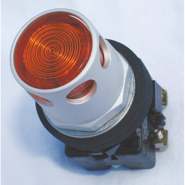 Botón pulsador iluminado de Eaton, 30 mm, 1NA/1NC, color ámbar - HT8GDAABL1