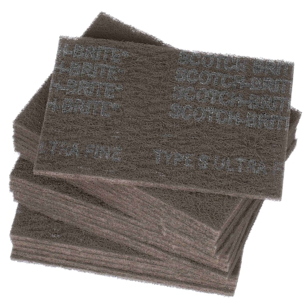 3M Scotch-Brite Ultra Fine Hand Pad 7448 6 x 9 Silicon Carbide ULF Grit-60 Pads - 7100089226