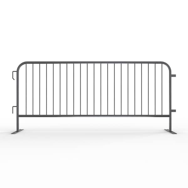 Angry Bull Barricades Steel Barricade, Zinc coated pre-galvanized steel, 44 in. Height, 8.5 ft. Length, 34 lb., Silver - AC-LX85-FL-ZC