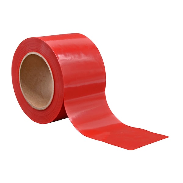 Wod Tape Barricade Tape, Red, 3 inch Wide x Polyethylene, 3 mil - WOD BRC-RNP-03000-36-200-RED