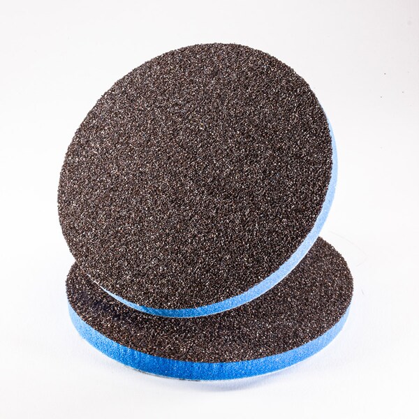 Uneeda EKASILK PLUS 10mm Sponge 5" No Hole Very Fine (320-380 Grit Finish) Hook & Loop Sanding Pad - P-105569
