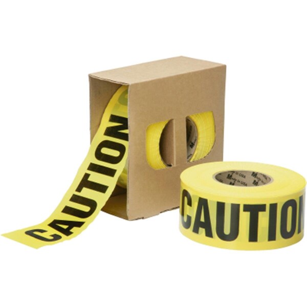 Clean All 990501 3 in. x 1000 ft. 3 mil Caution Barricade Tape  Yellow - CL3758502